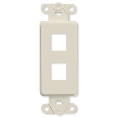 Leviton QuickPort Decora Insert, 2-Port, Light Almond